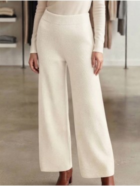 Solid Color Wide Legged Pants
